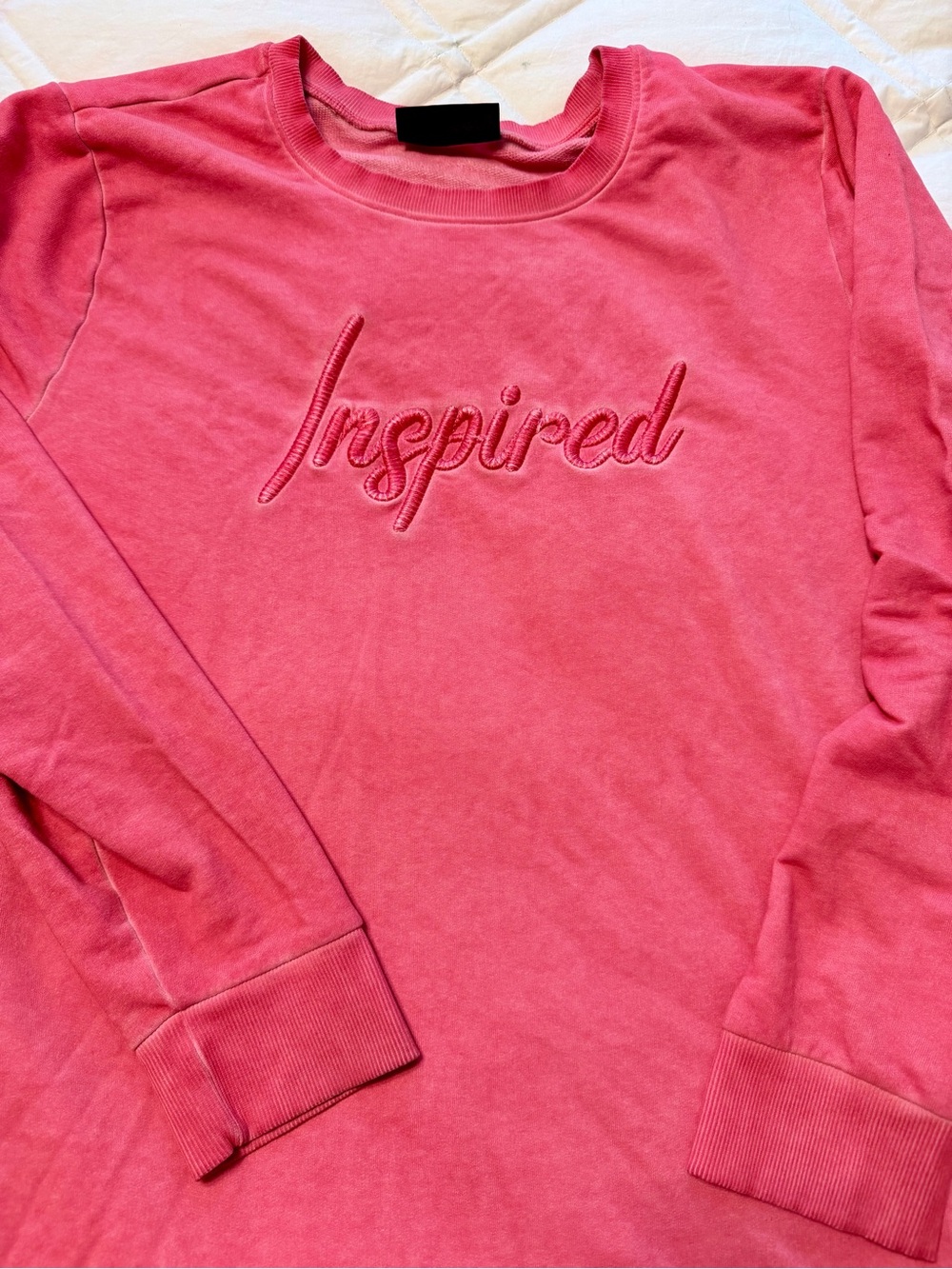 Lane Bryant Pink 'Inspired' Crewneck Sweatshirt - Oversized & Lightweight 💕